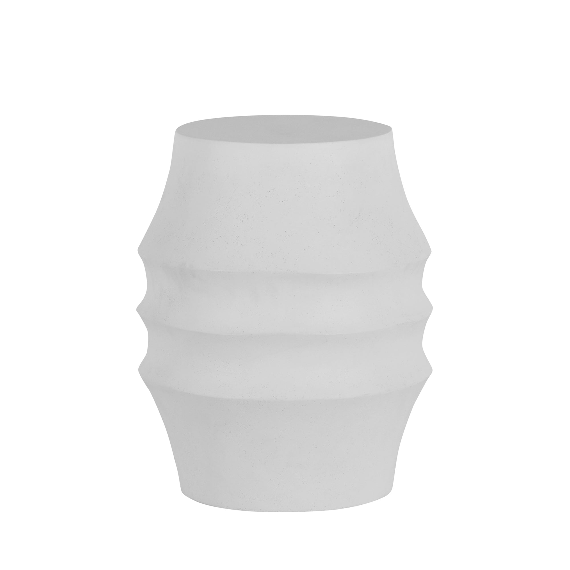 Egret Cast Stone 15" Round Outdoor Pedestal Stool