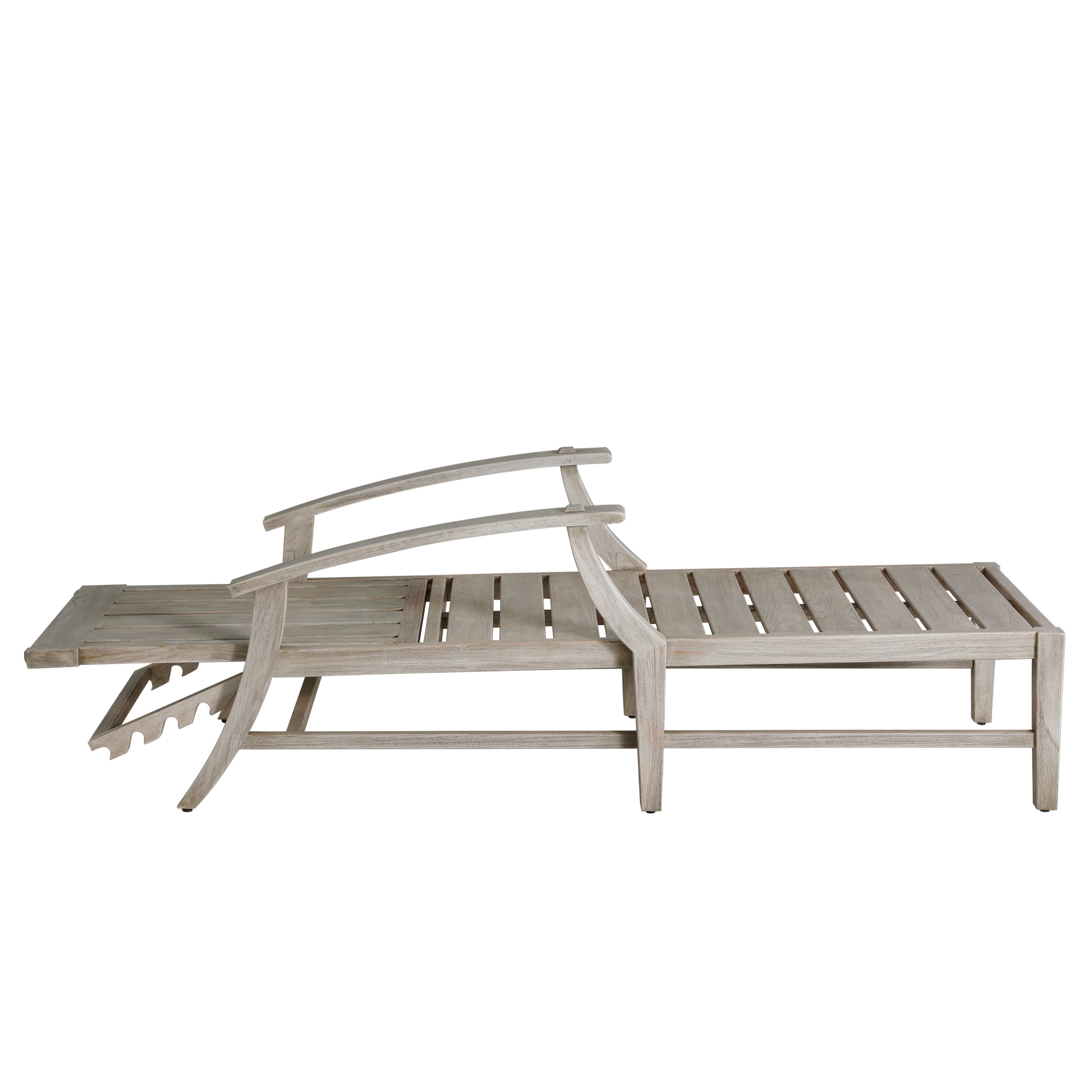 Croquet Teak Outdoor Chaise Lounge