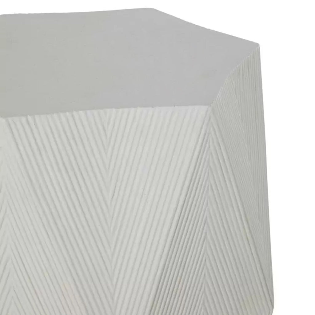 Albany 16" x 13.5" Hexagon Pedestal Side Table