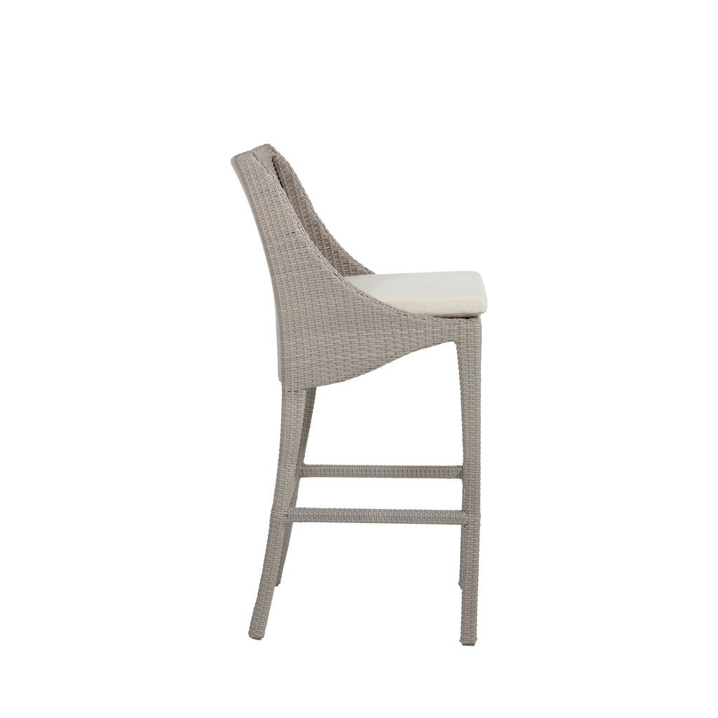 Athena Woven Resin Wicker Outdoor Bar Stool