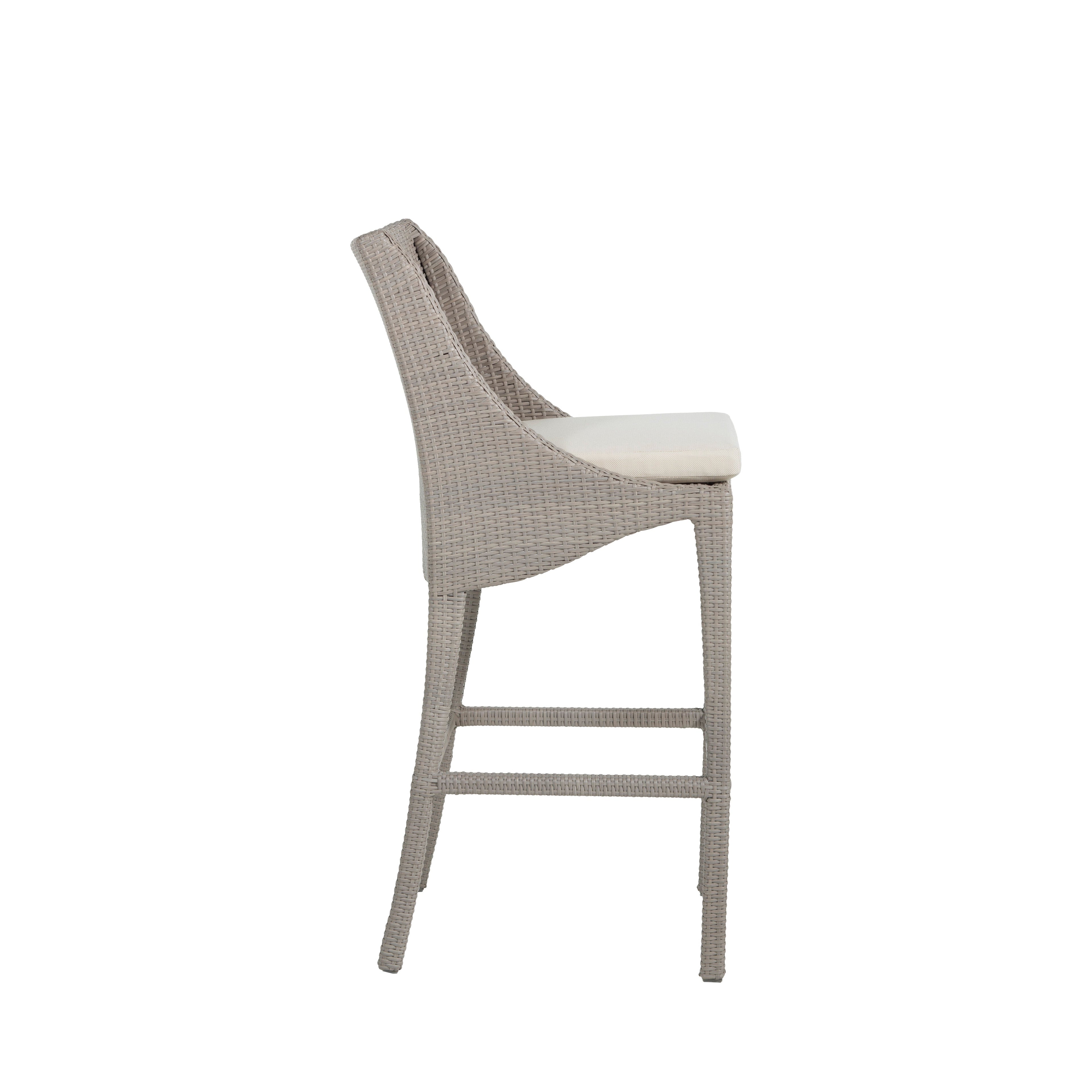 Athena Woven Resin Wicker Outdoor Bar Stool