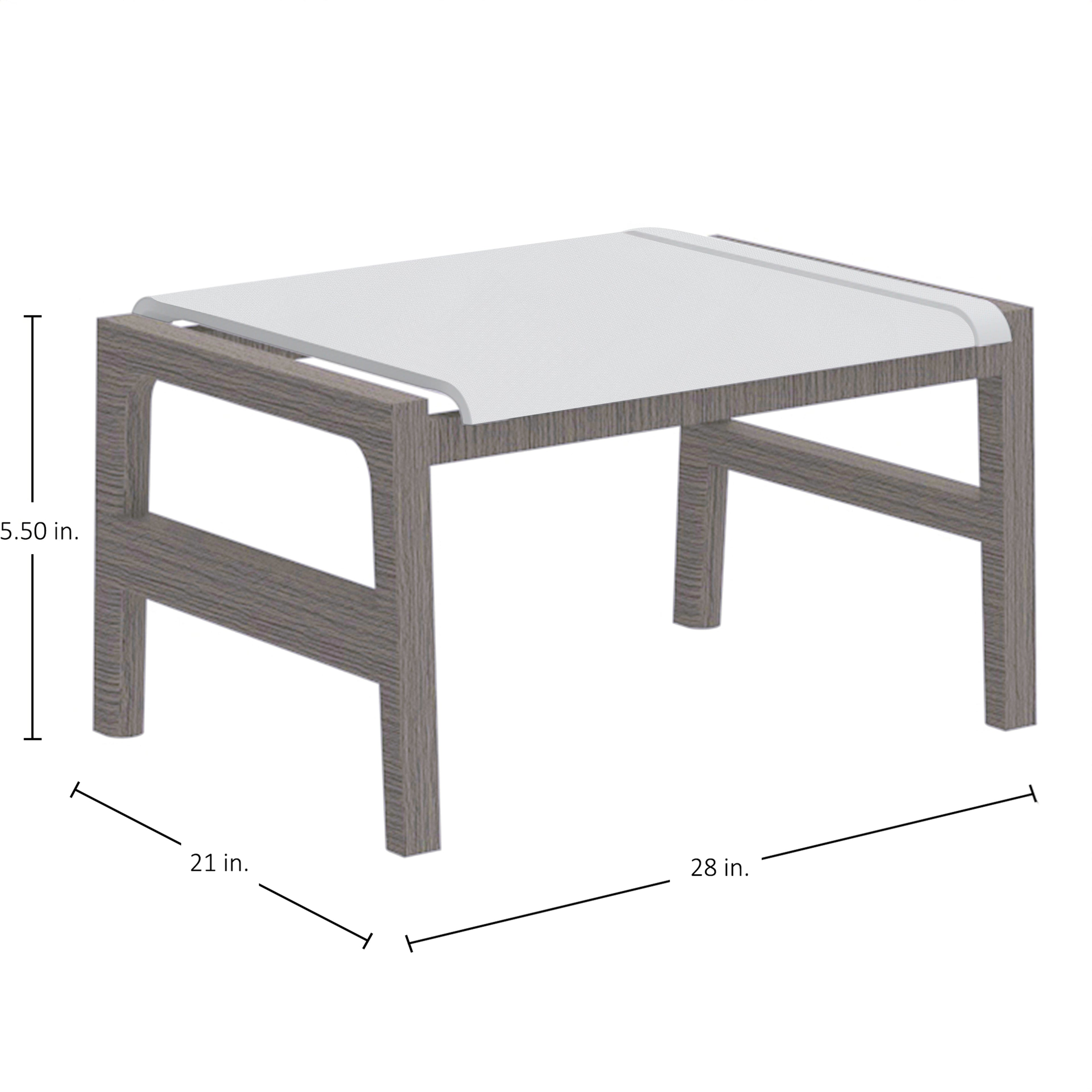 Seashore N-Dura Wood Outdoor Ottoman
