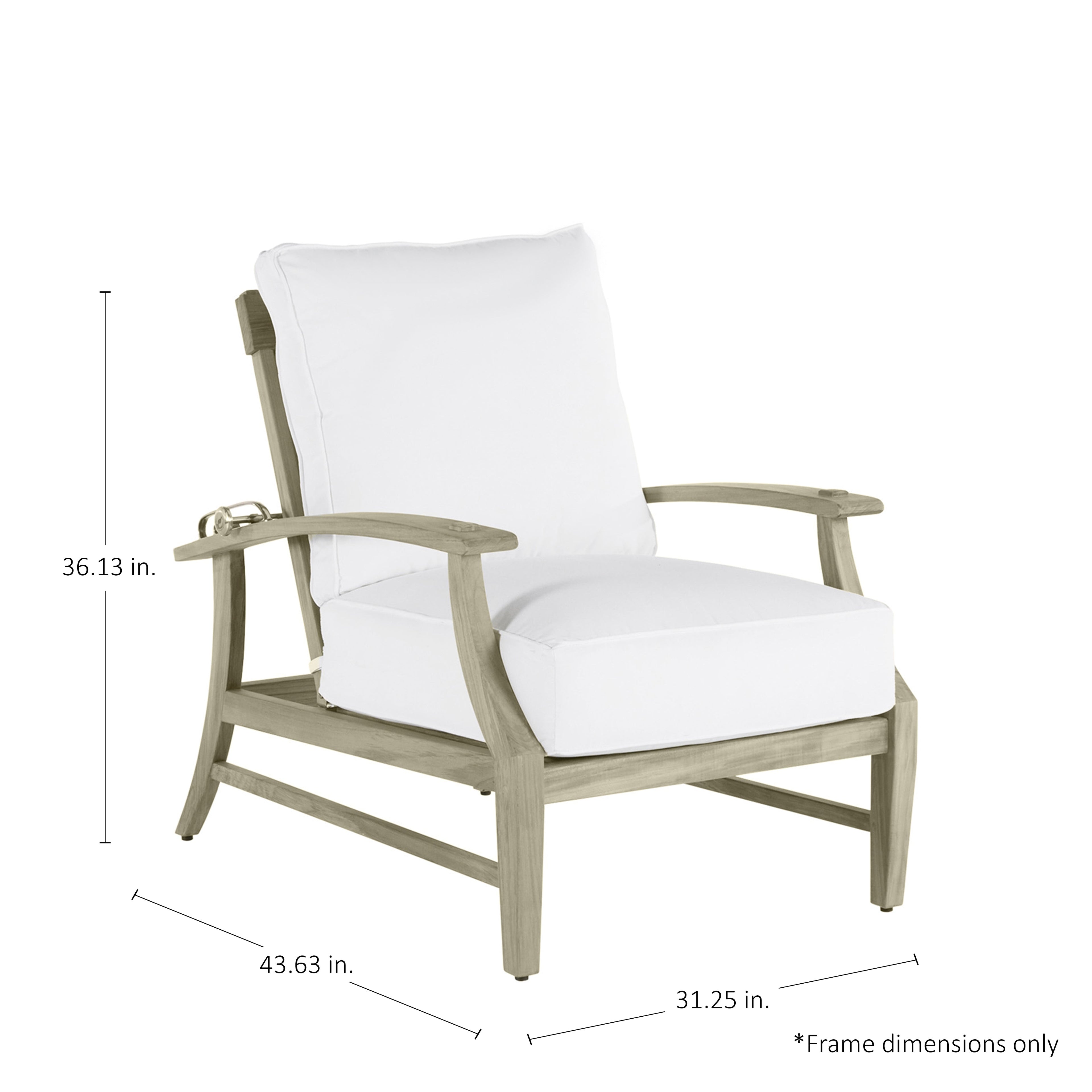 Croquet Teak Outdoor Recliner Chair