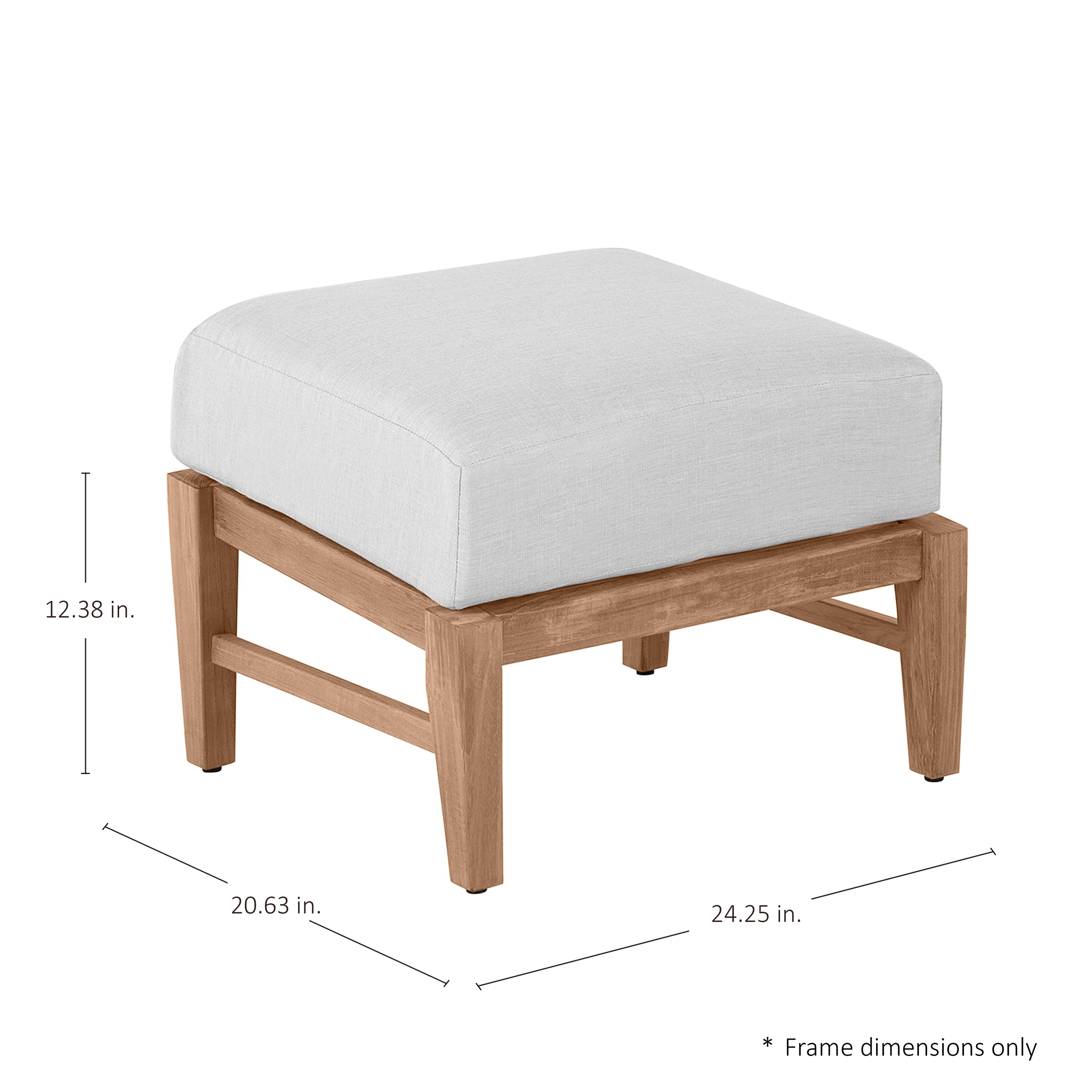 Croquet Teak Outdoor Woven Ottoman