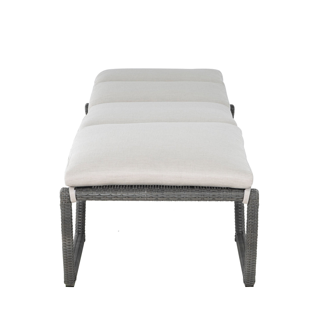 Skye Wicker Outdoor Armless Chaise Lounge
