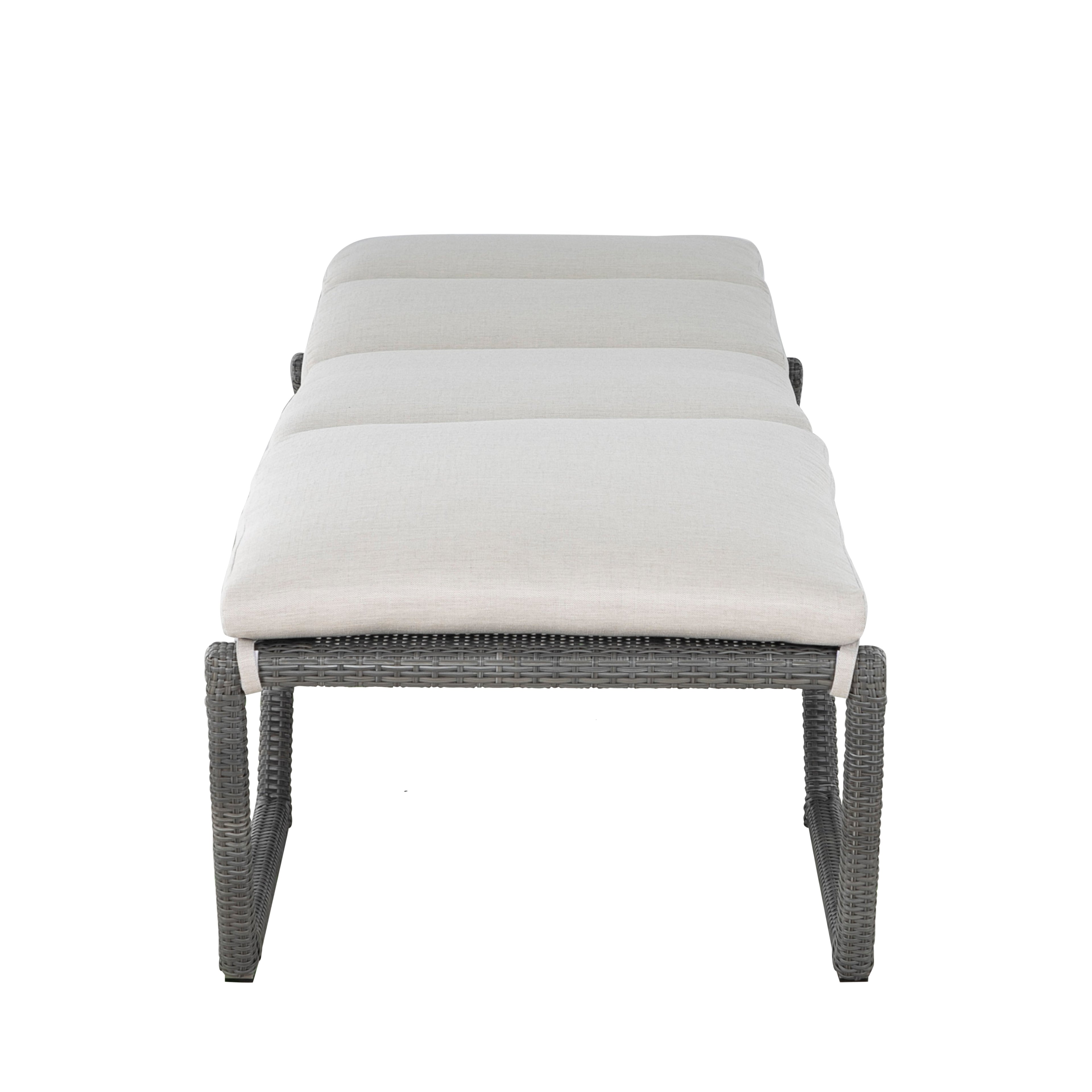 Skye Wicker Outdoor Armless Chaise Lounge