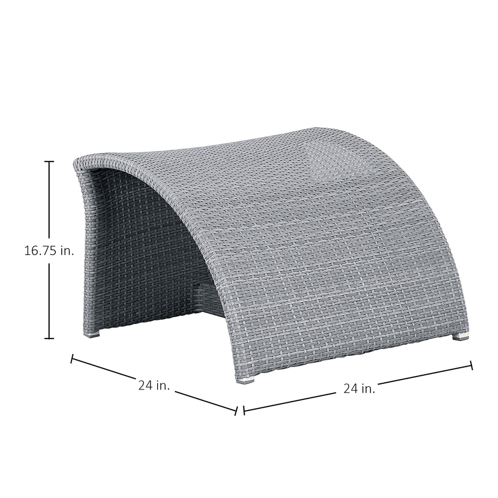 Halo N-Dura Resin Wicker Outdoor Woven Ottoman