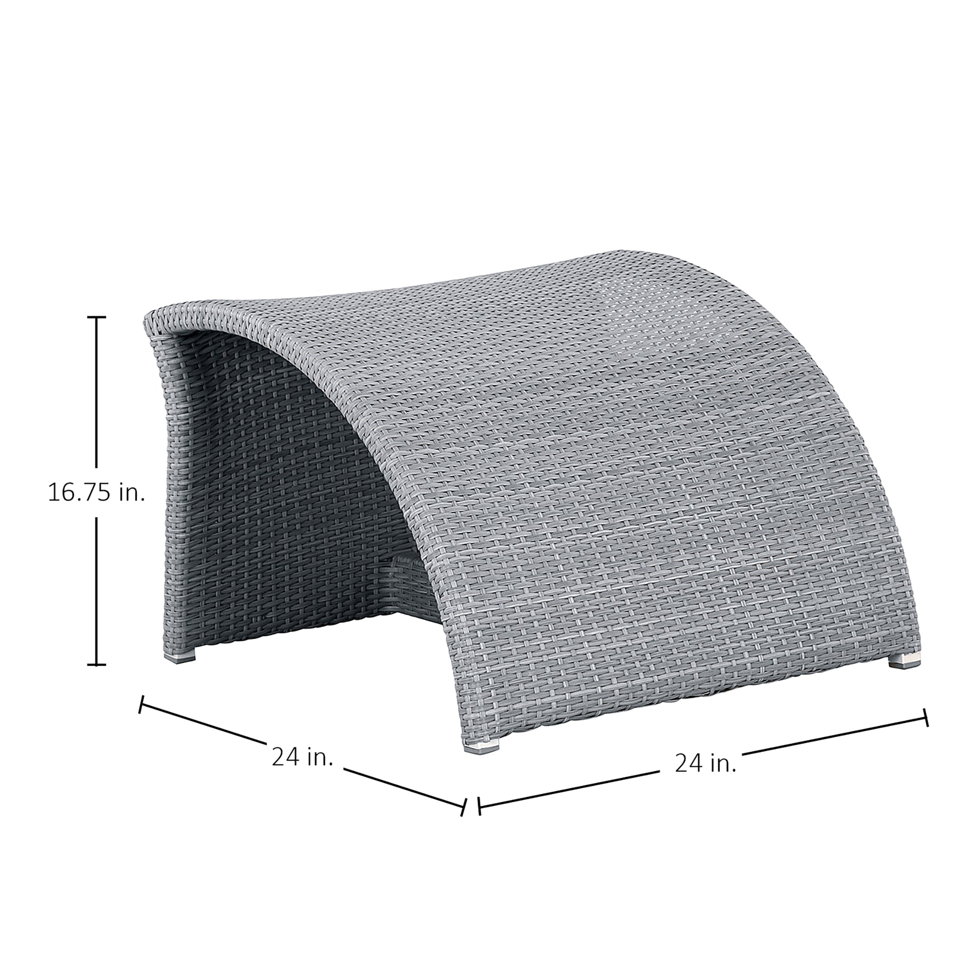 Halo N-Dura Resin Wicker Outdoor Woven Ottoman