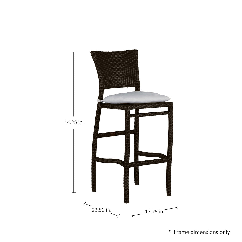 Skye Woven N-Dura Resin Wicker Outdoor Bar Stool