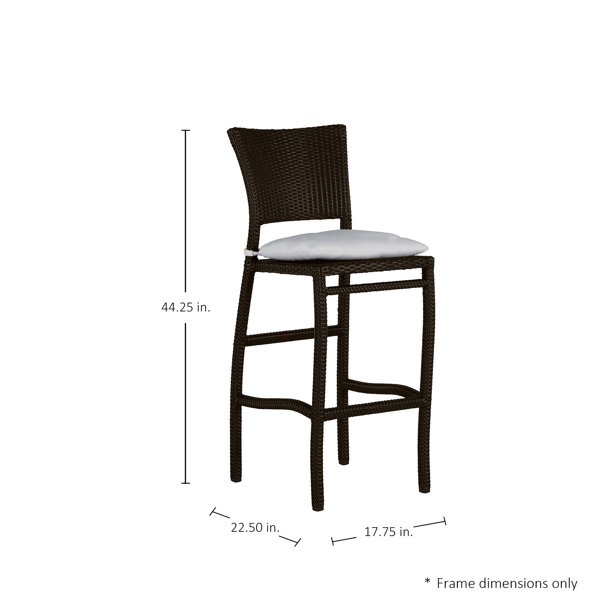 Skye Woven N-Dura Resin Wicker Outdoor Bar Stool