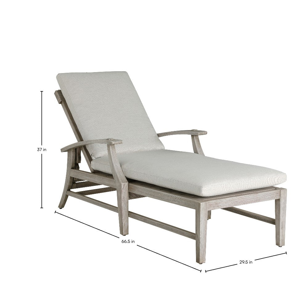 Croquet Teak Outdoor Chaise Lounge