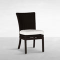 Rustic Woven Resin Wicker Outdoor Side Chair