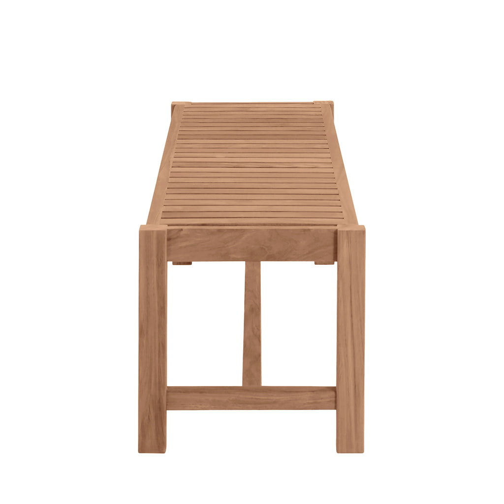 Club Teak Backless Outdoor Bench