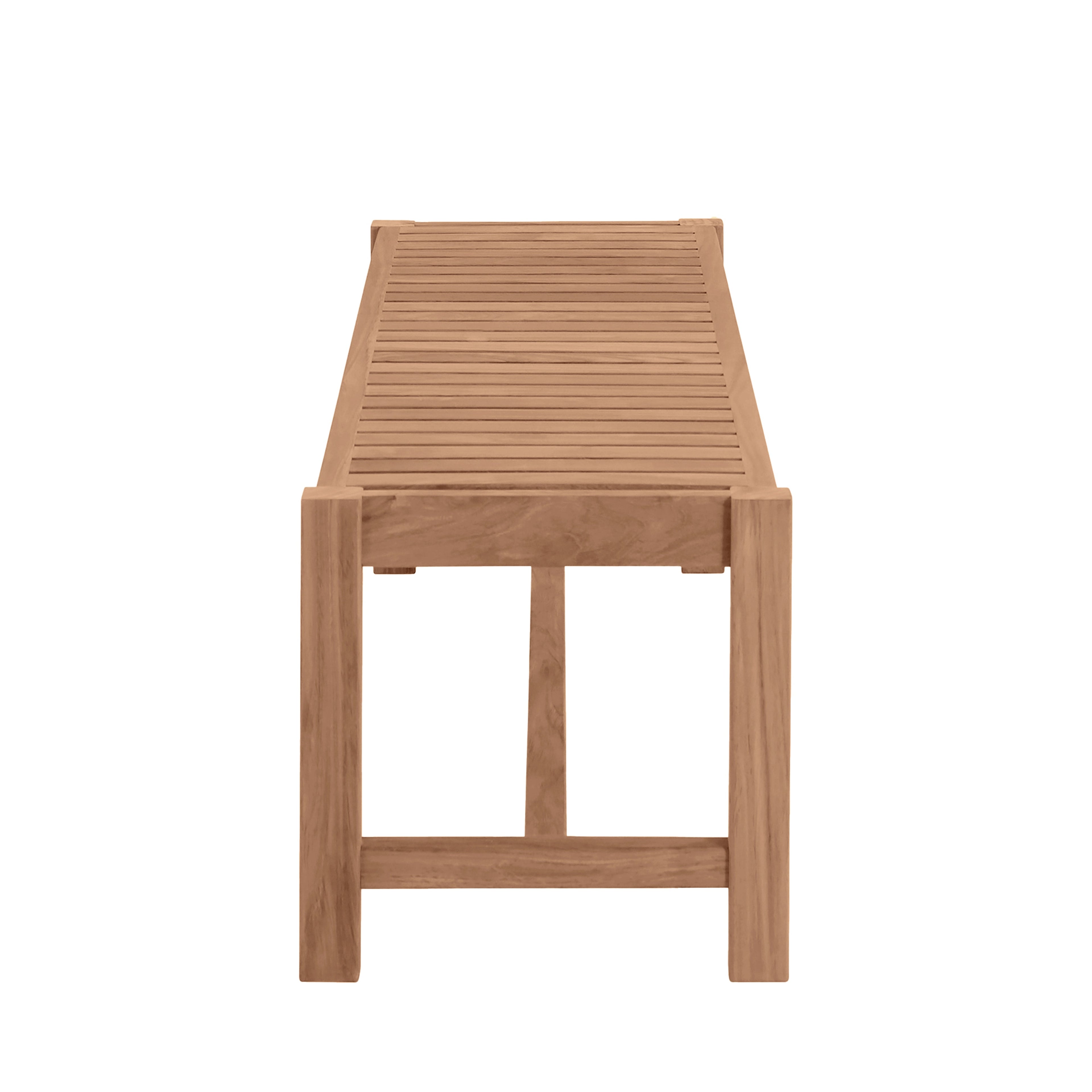 Club Teak Backless Outdoor Bench
