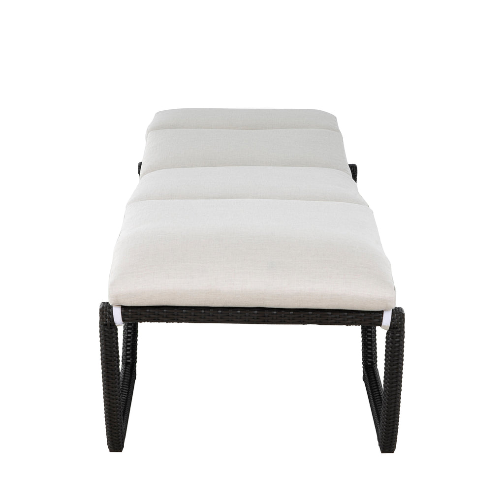 Skye Wicker Outdoor Armless Chaise Lounge