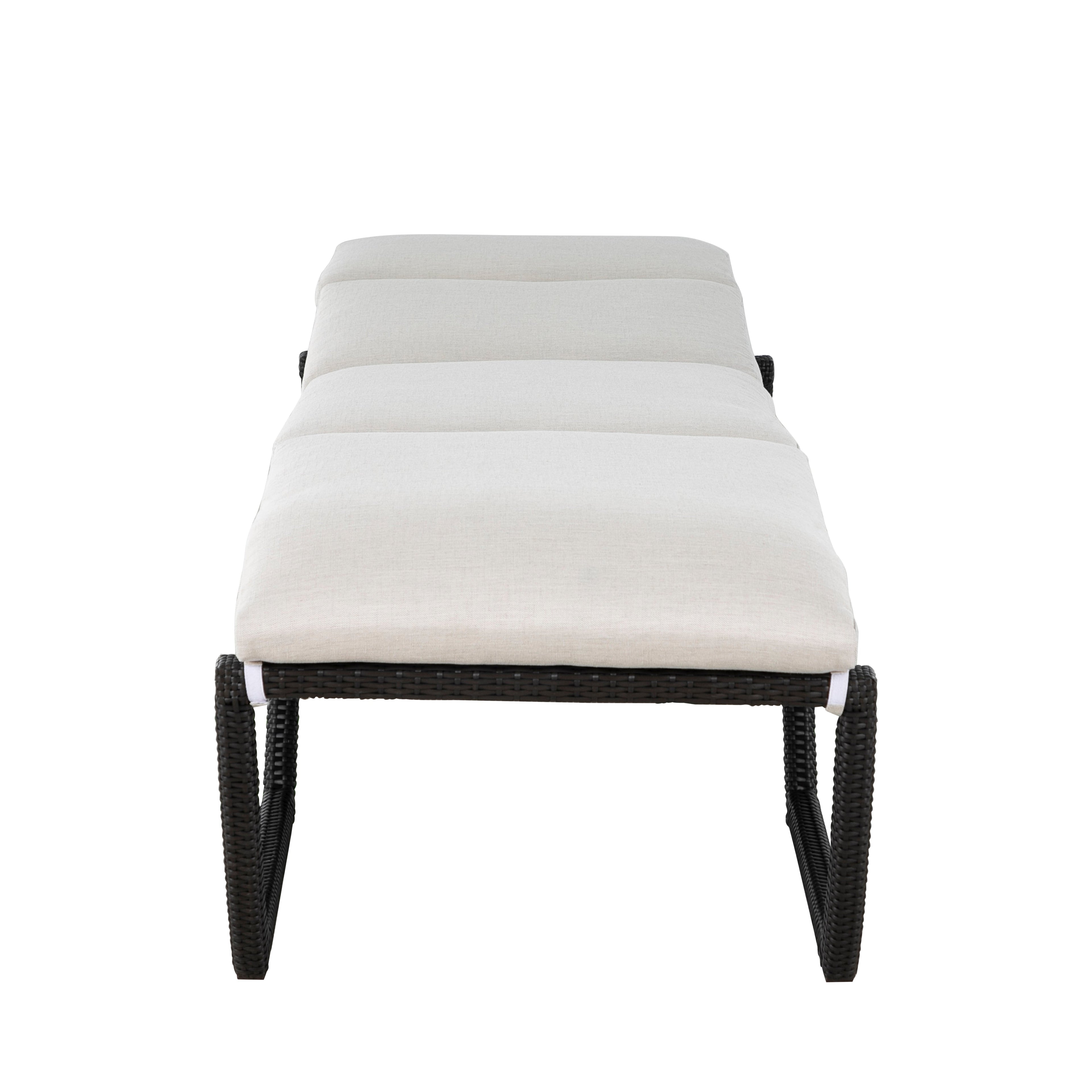 Skye Wicker Outdoor Armless Chaise Lounge
