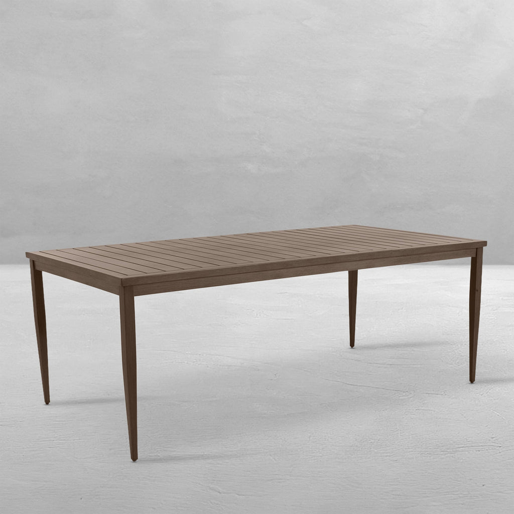 Brookings Rectangle Outdoor Slatted Dining Table
