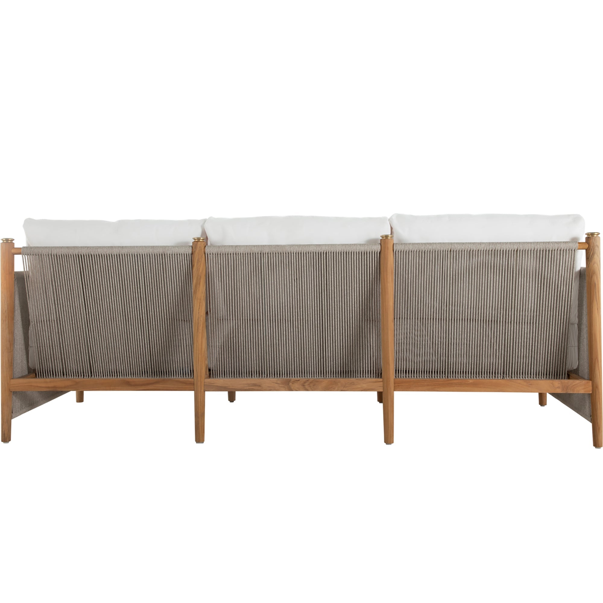 Pacifica Teak Rope Brass Outdoor Sofa