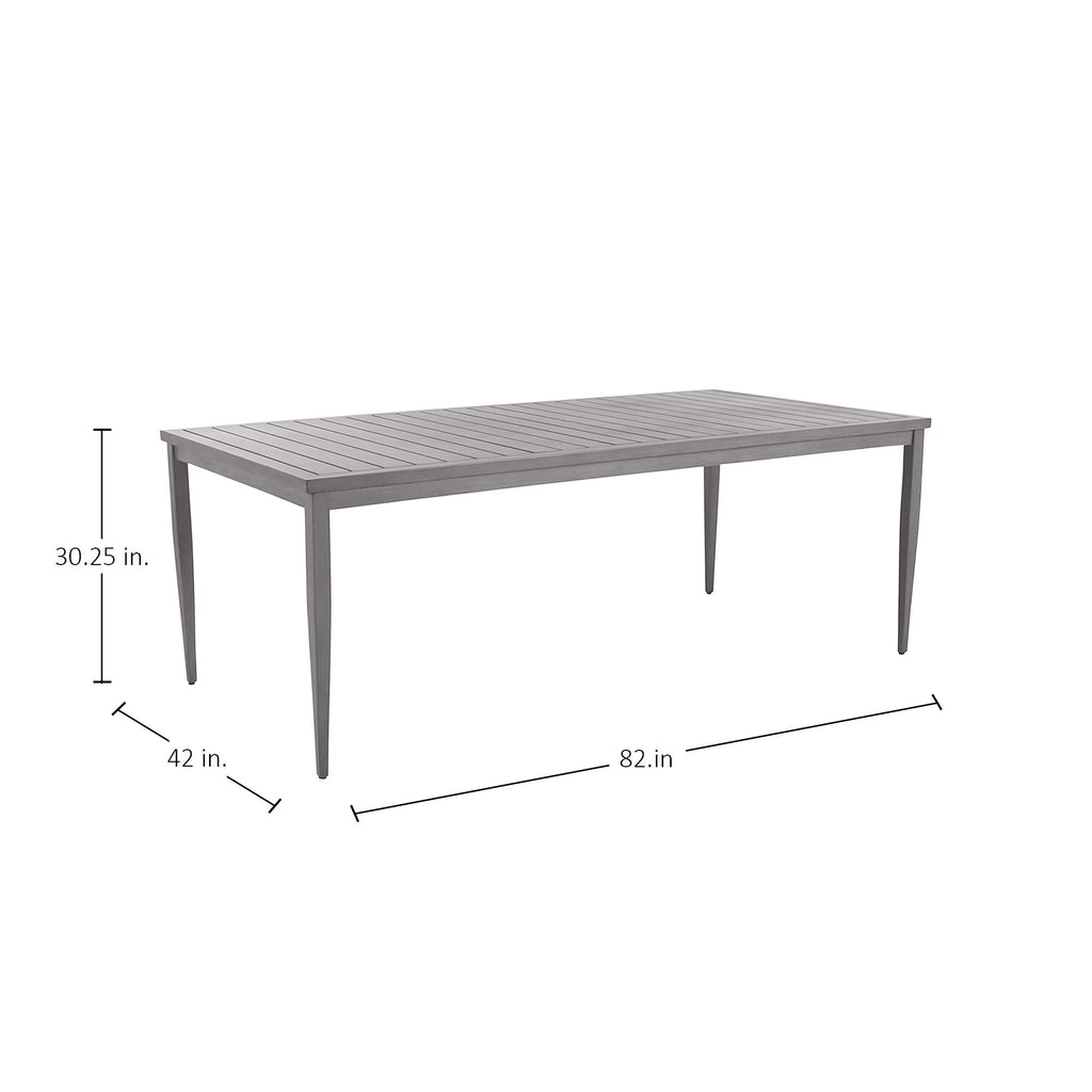 Brookings Rectangle Outdoor Slatted Dining Table
