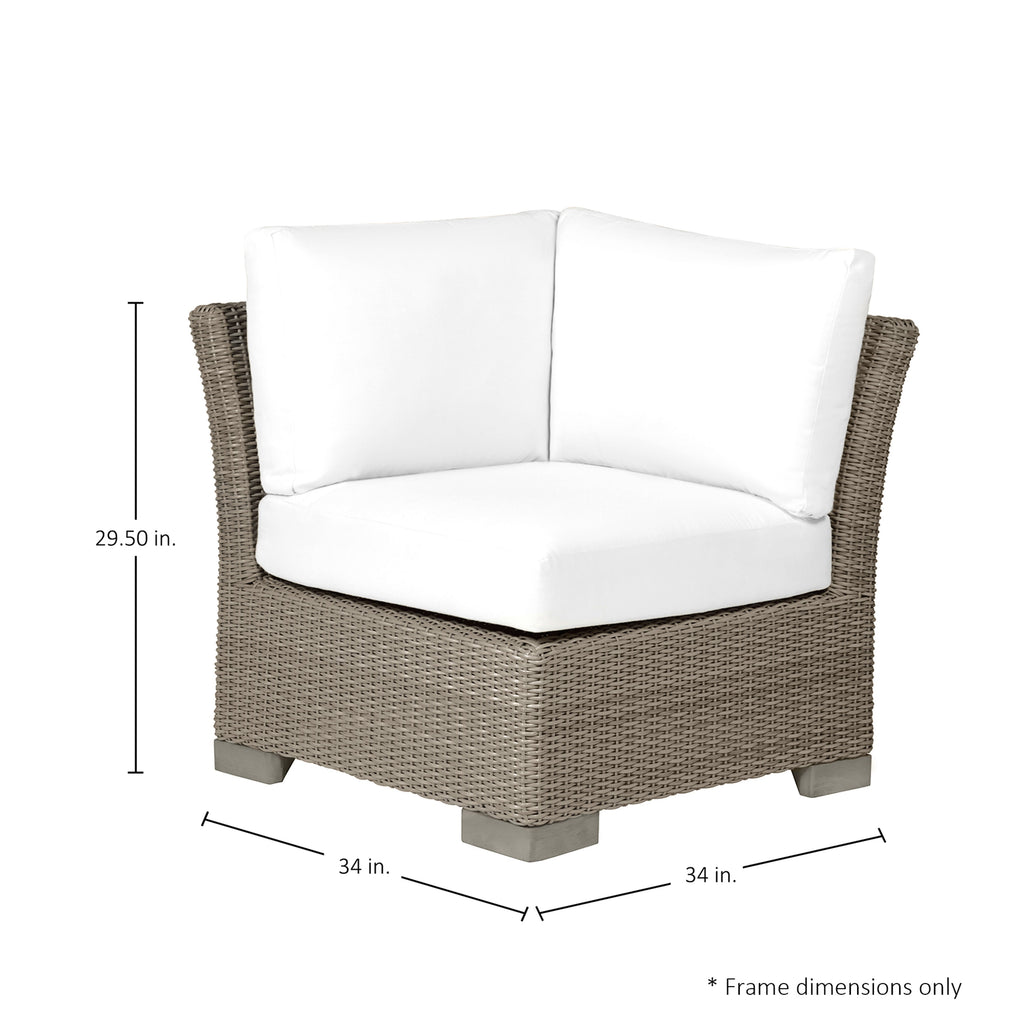 Club Woven Resin Wicker Corner Sectional Sofa