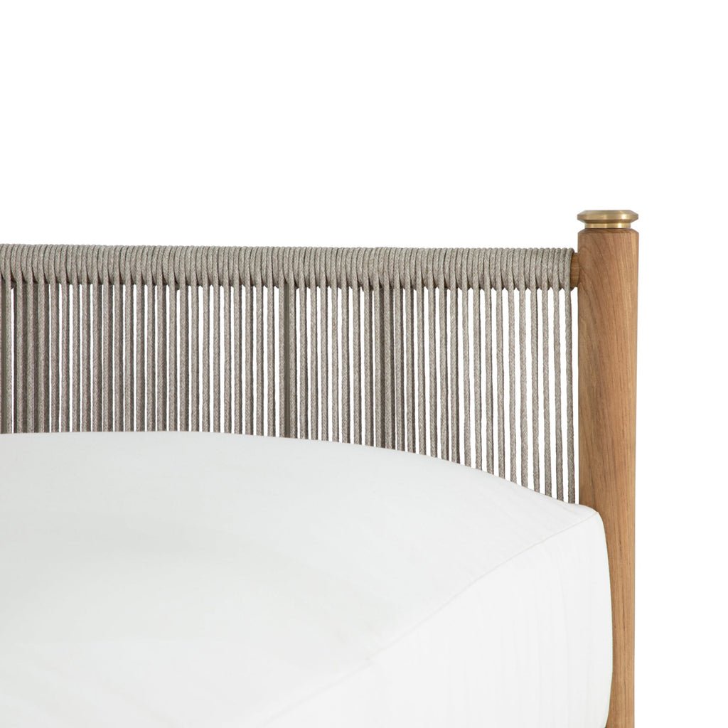 Pacifica Teak Rope Brass Outdoor Sofa