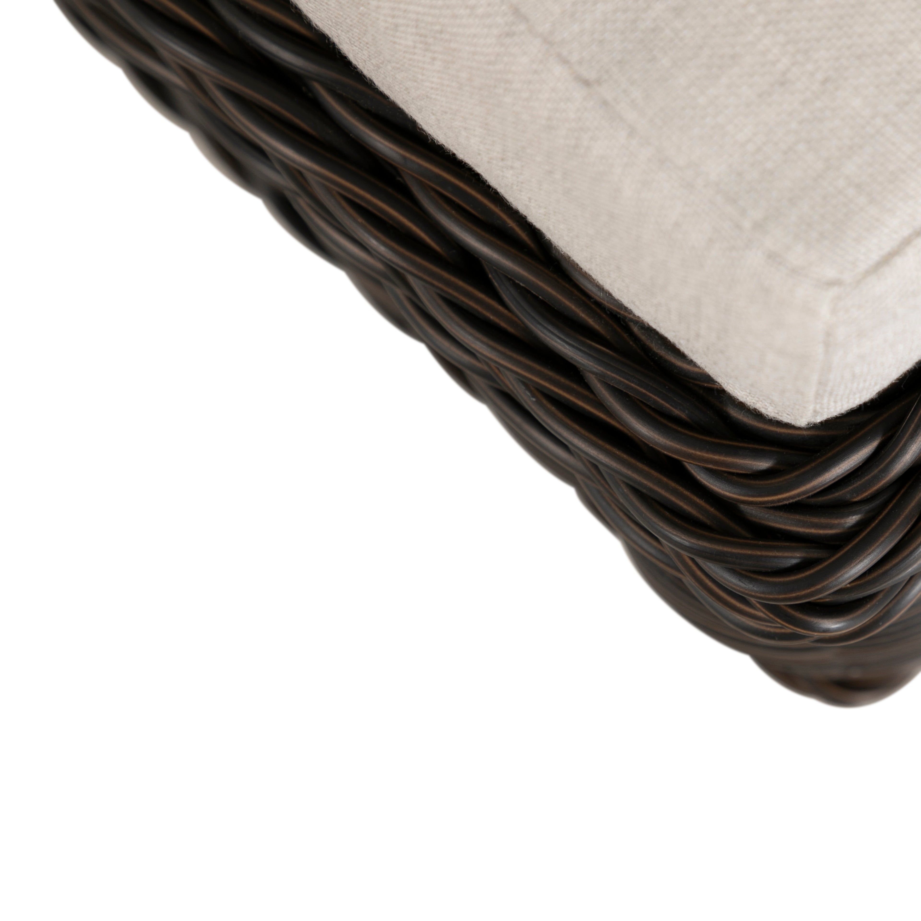 Rustic N-Dura Resin Wicker Outdoor Woven Ottoman