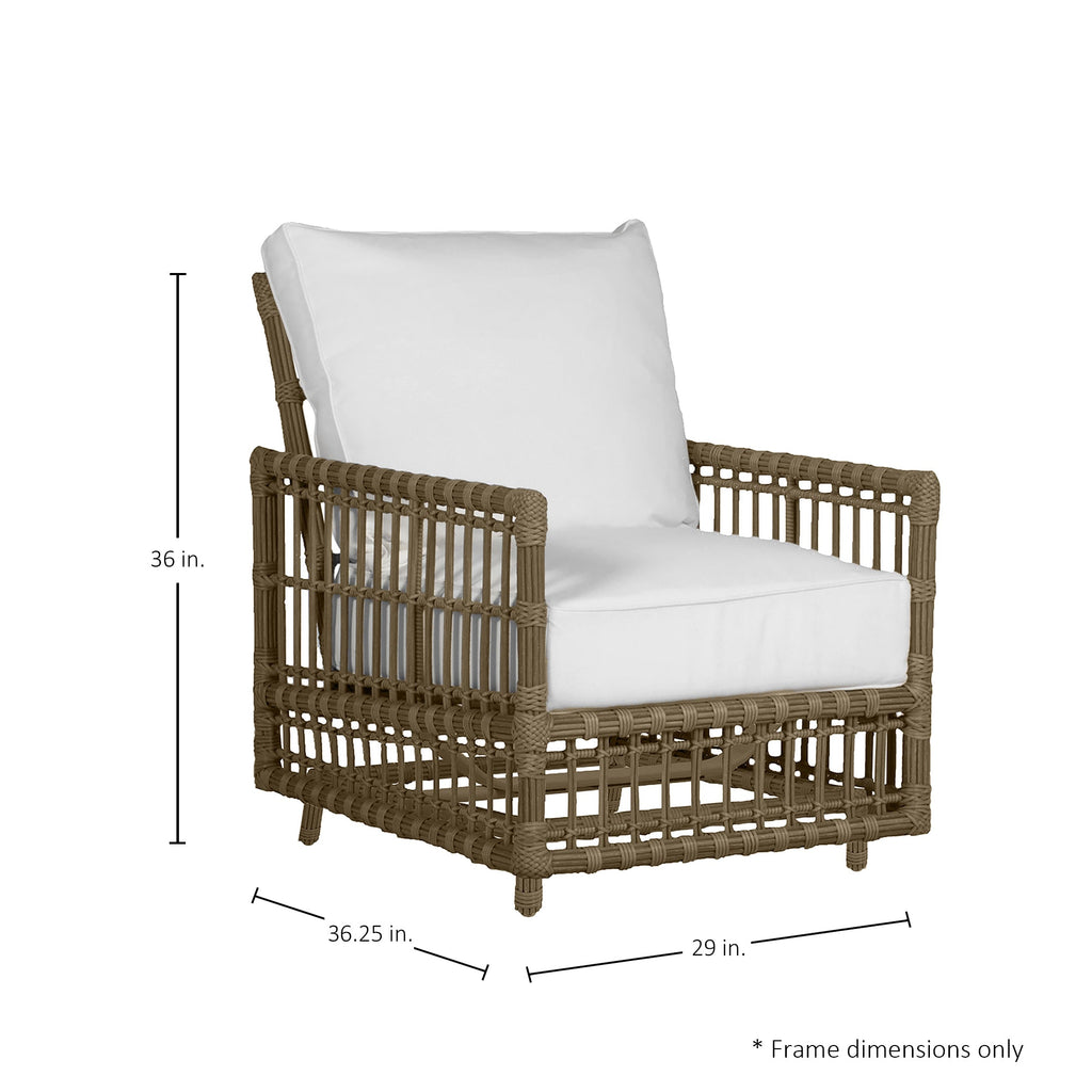 Newport Wicker Outdoor Woven Spring Lounge Chair