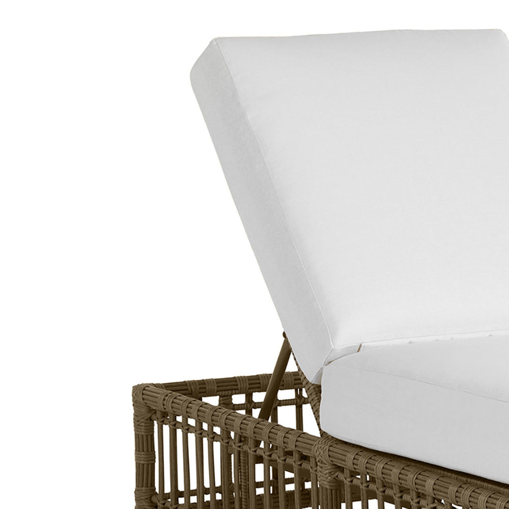 Newport Wicker Outdoor Armless Chaise Lounge