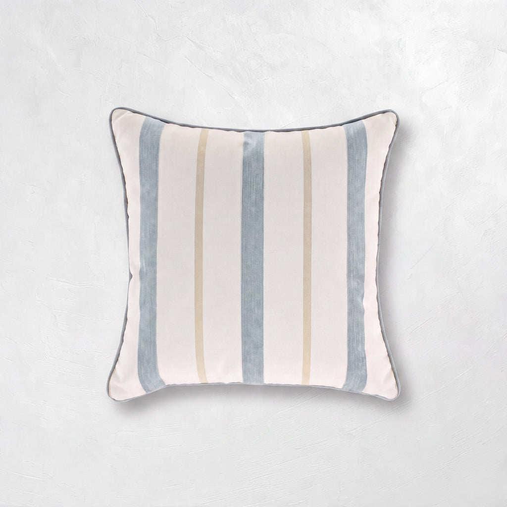 Taffy Stripe Mist Outdoor Throw Pillow