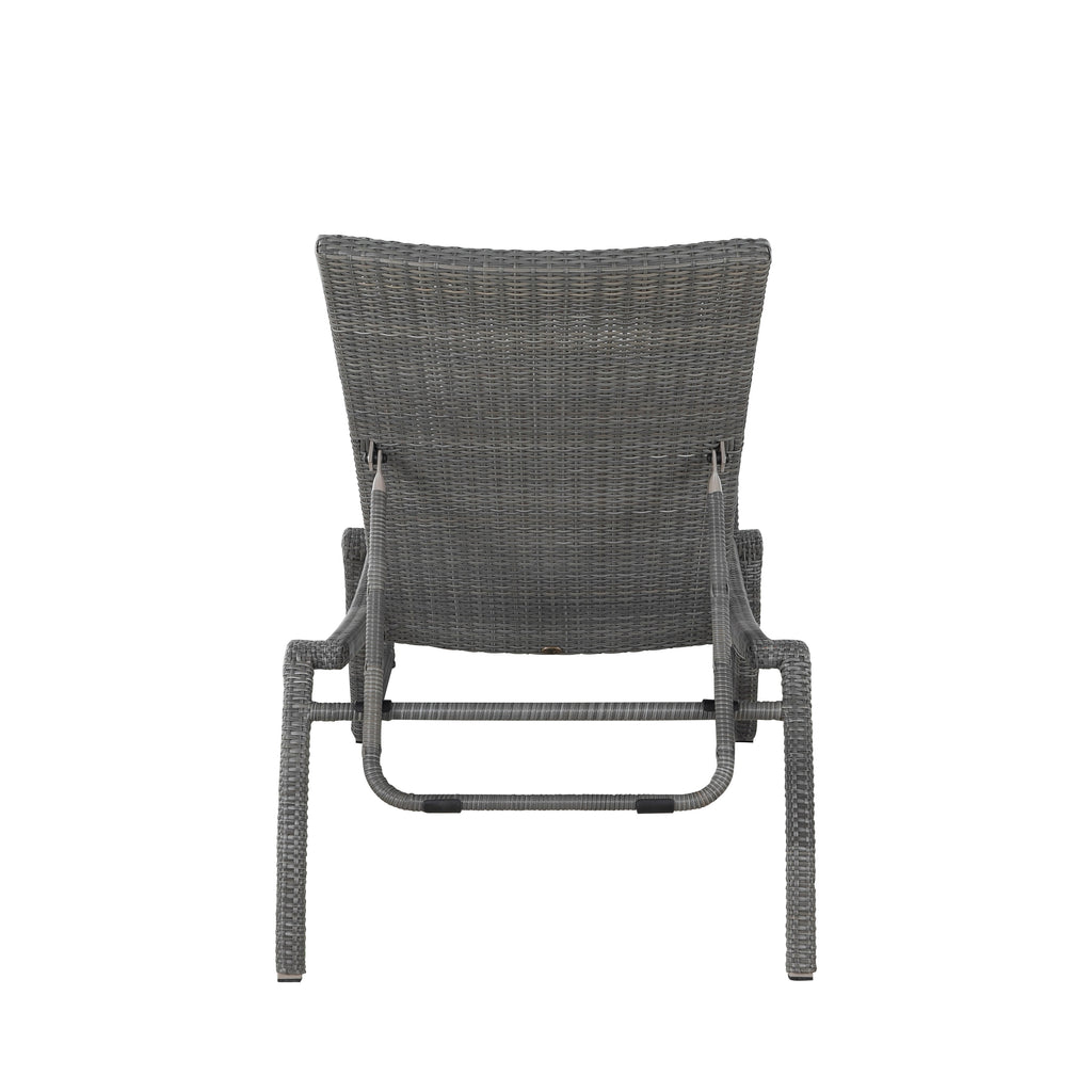 Skye Wicker Outdoor Armless Chaise Lounge