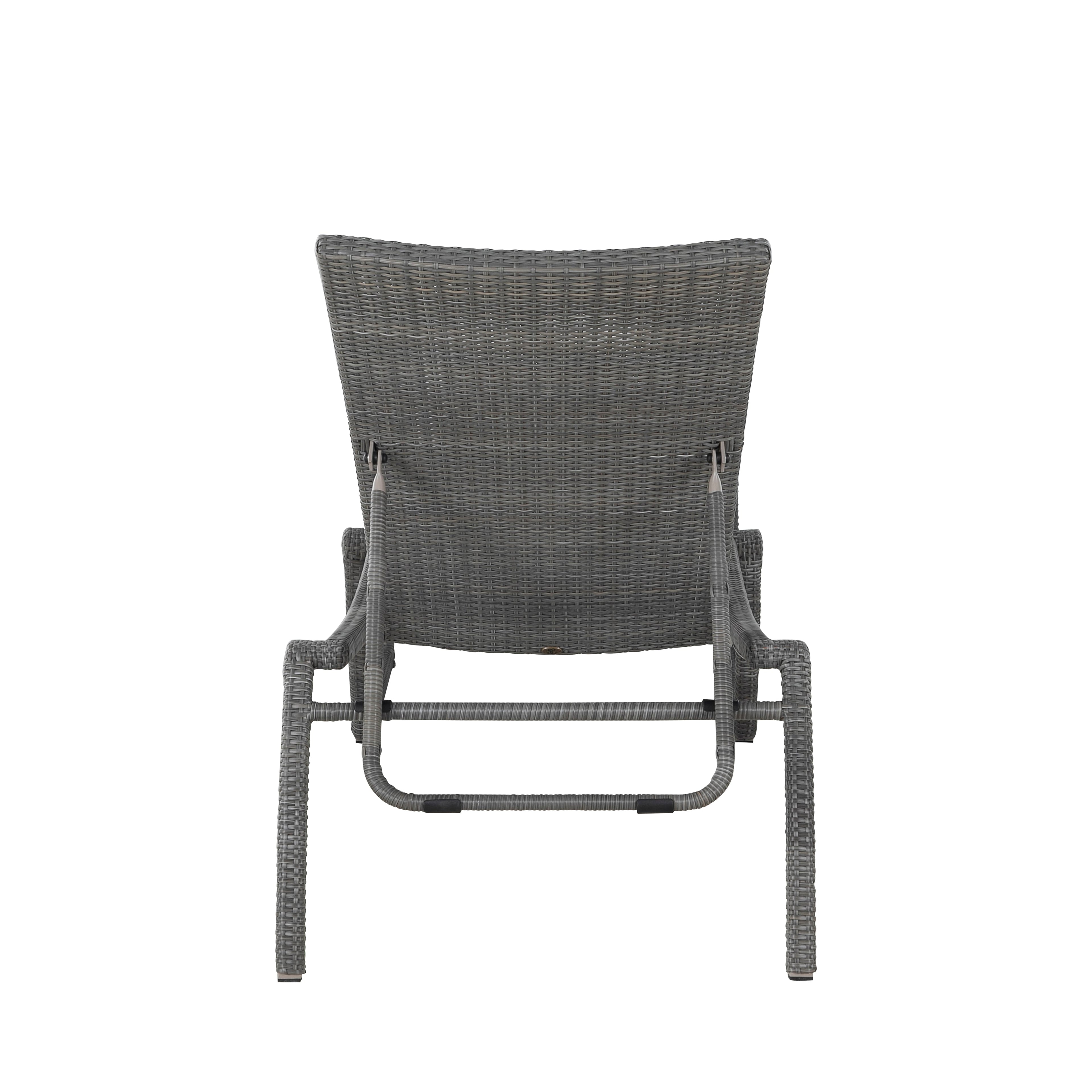 Skye Wicker Outdoor Armless Chaise Lounge