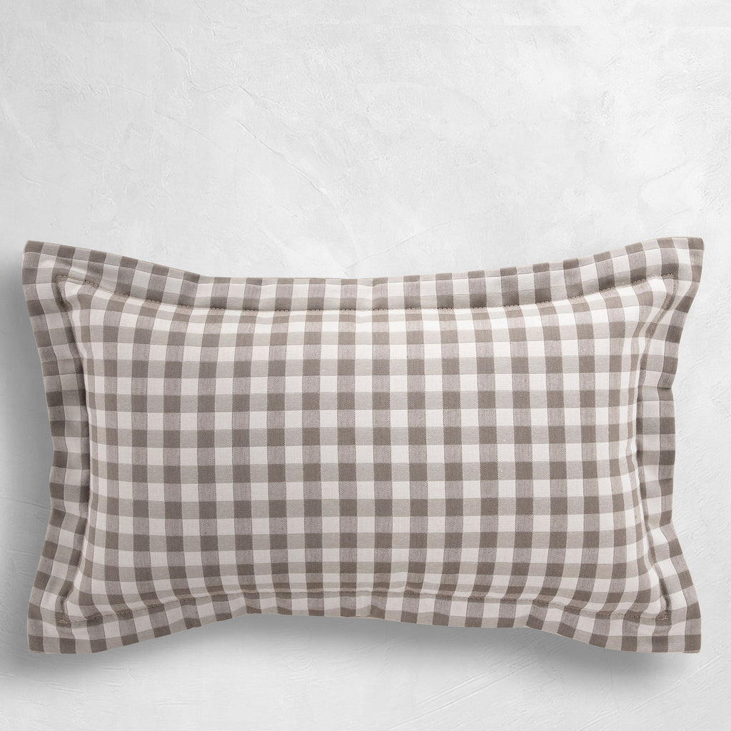 Check Plaid Outdoor Lumbar Pillow
