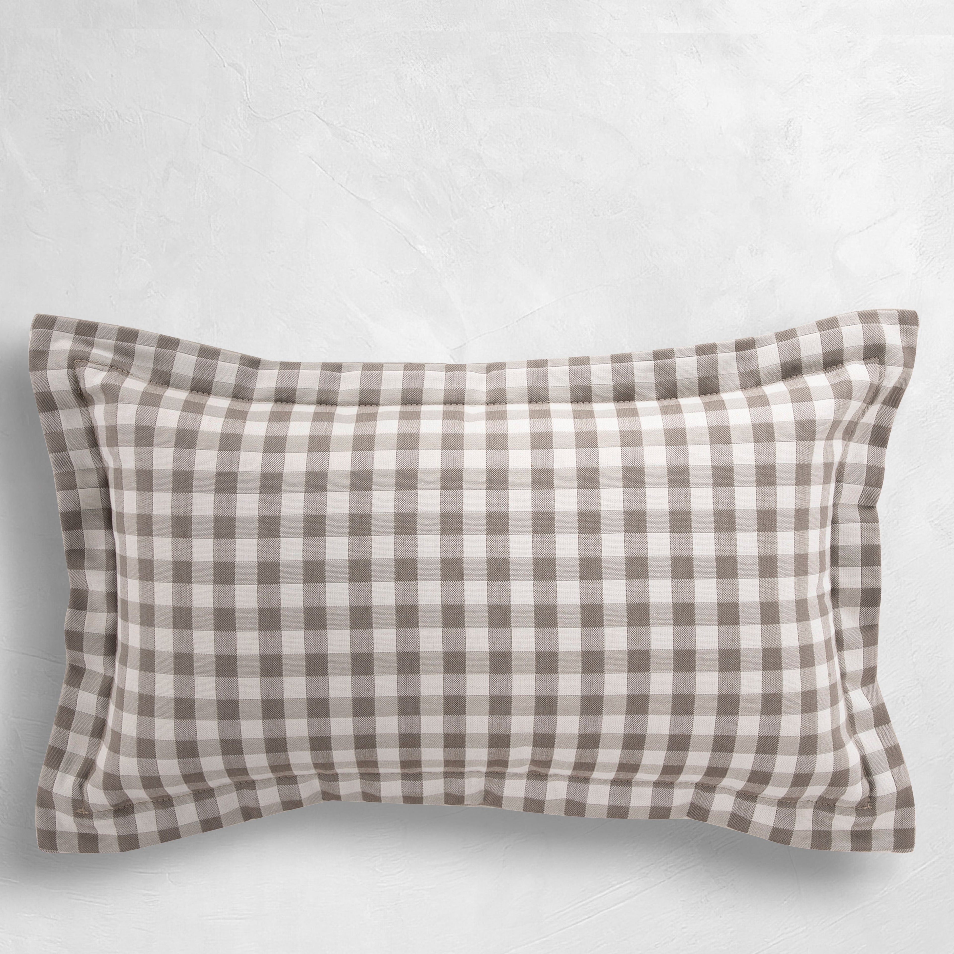 Check Plaid Outdoor Lumbar Pillow