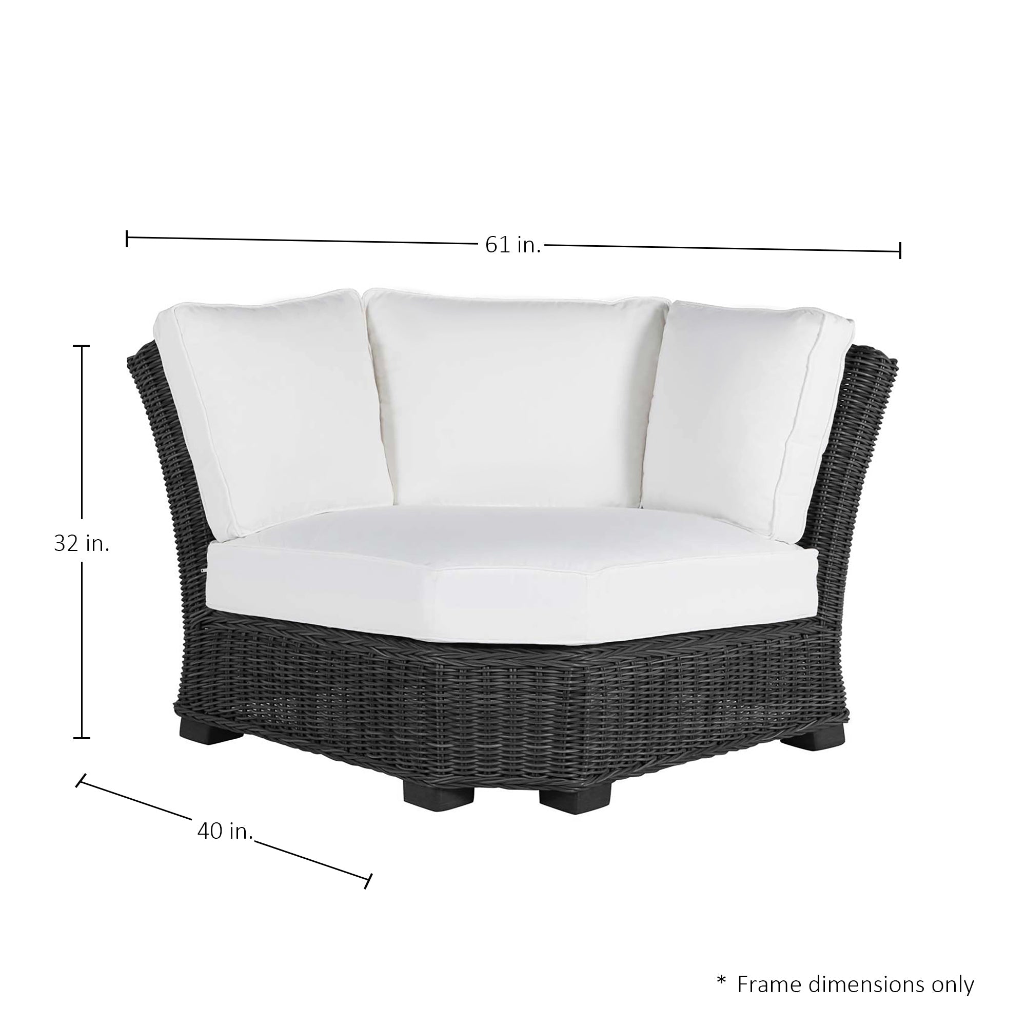 Rustic Resin Wicker Outdoor Corner Sectional Sofa