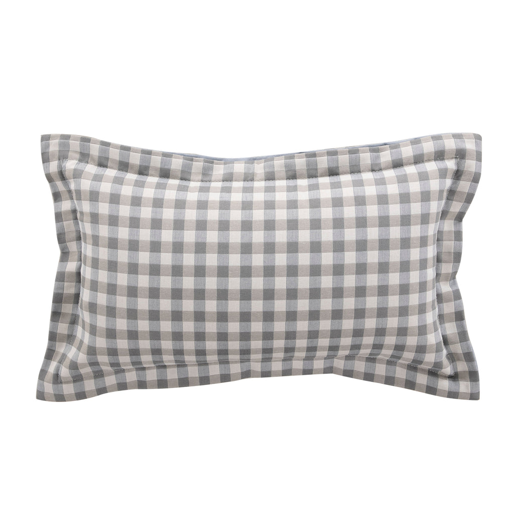 Check Plaid Outdoor Lumbar Pillow
