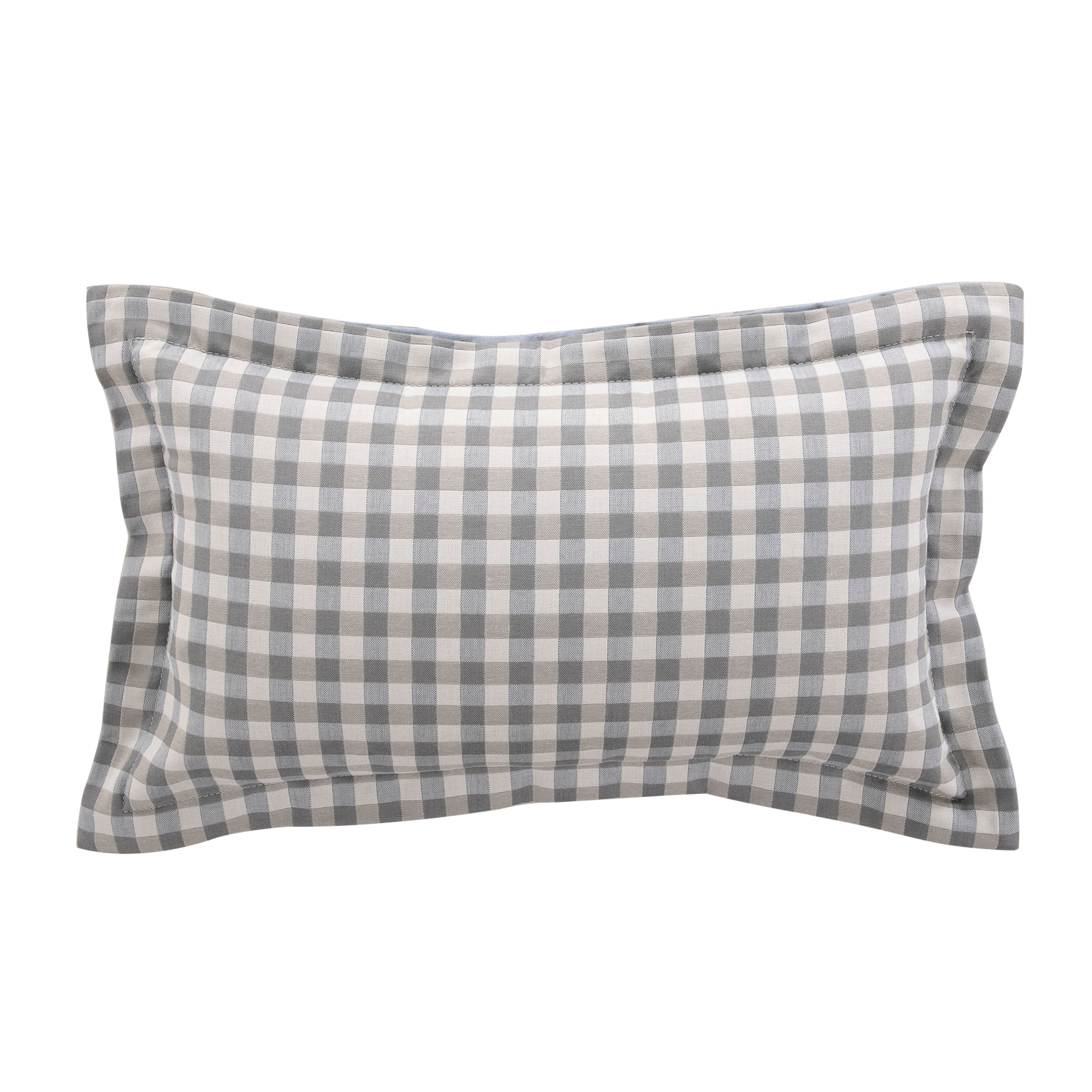 Check Plaid Outdoor Lumbar Pillow