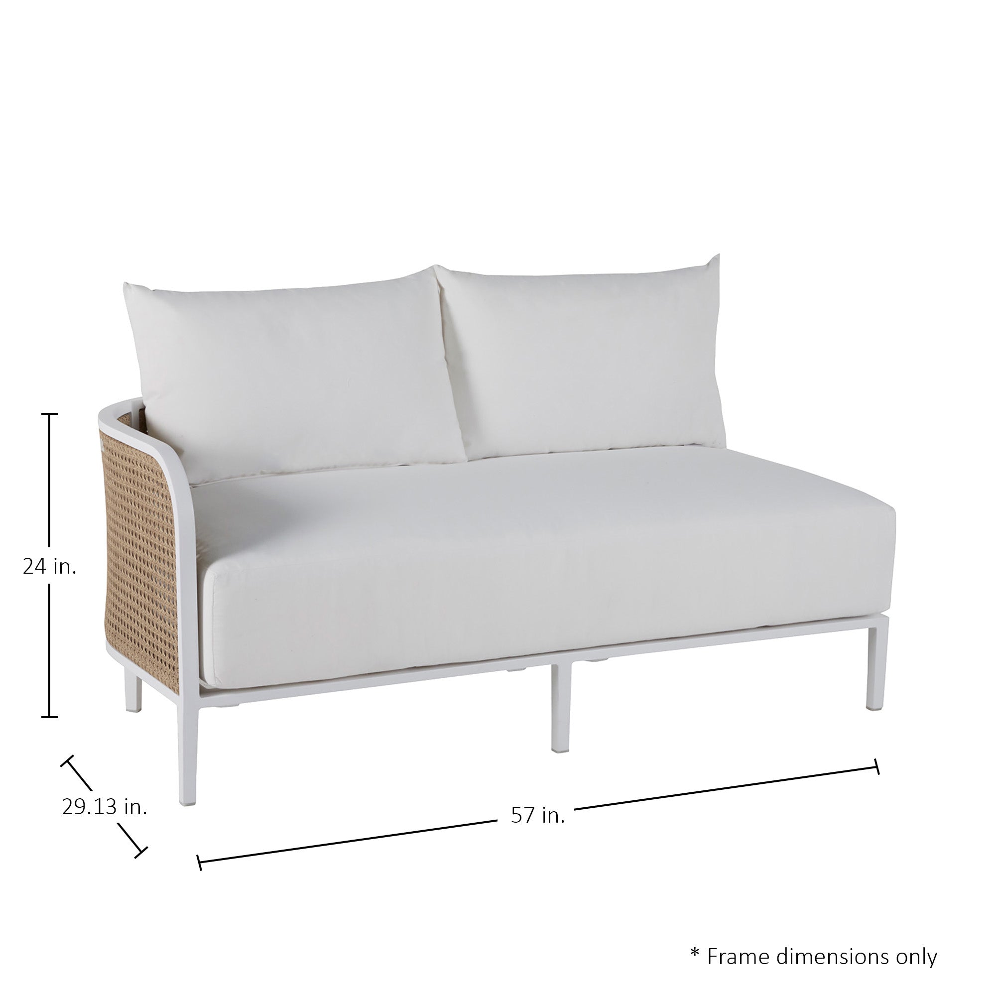 Havana Resin Wicker Outdoor Left Arm Facing Sofa