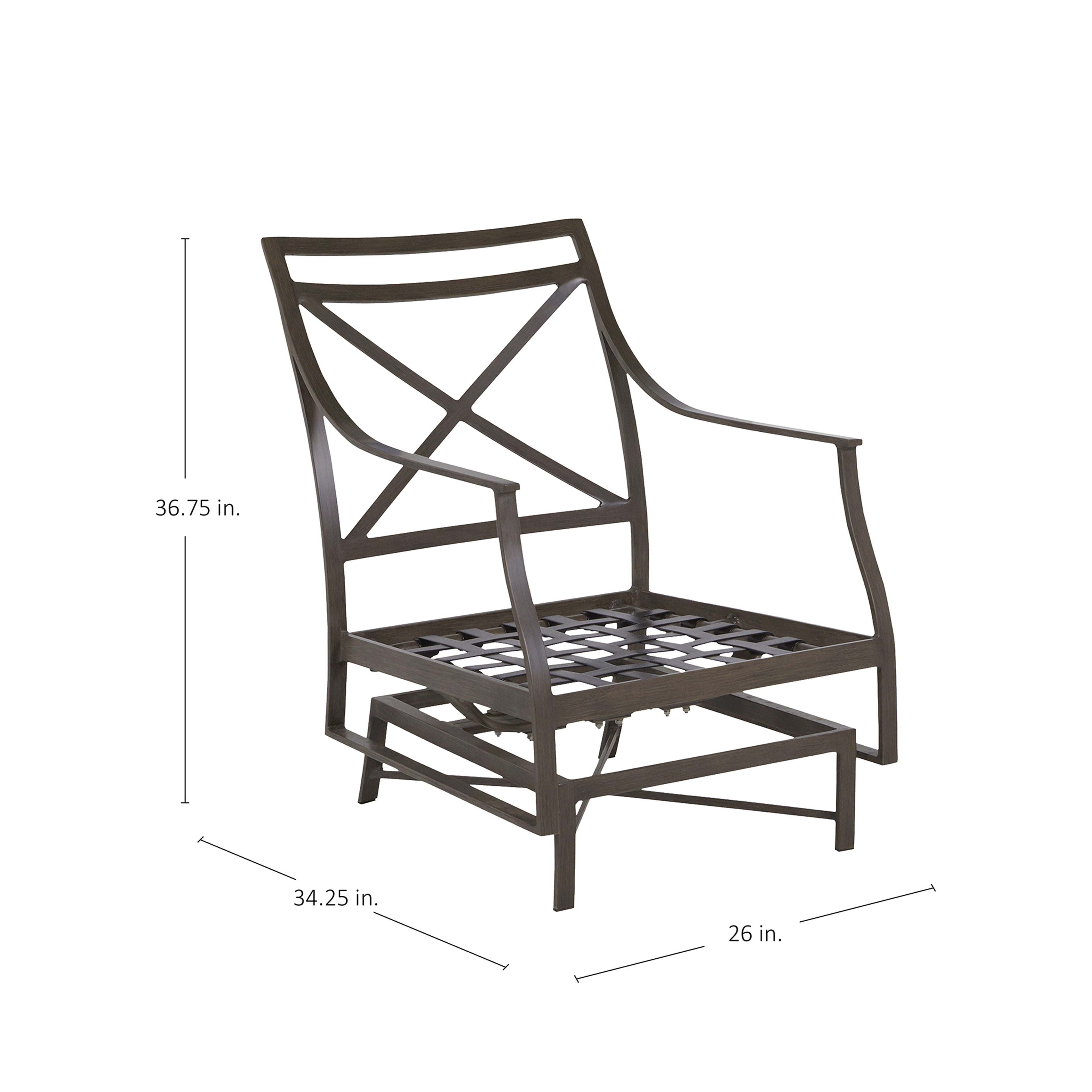 Monaco Aluminum Outdoor Spring Lounge Chair