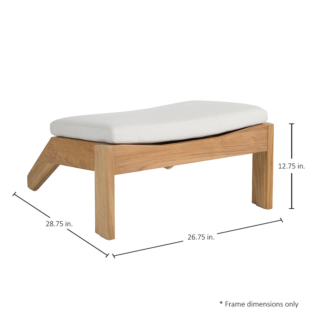 Ashland Teak Adirondack Outdoor Woven Ottoman
