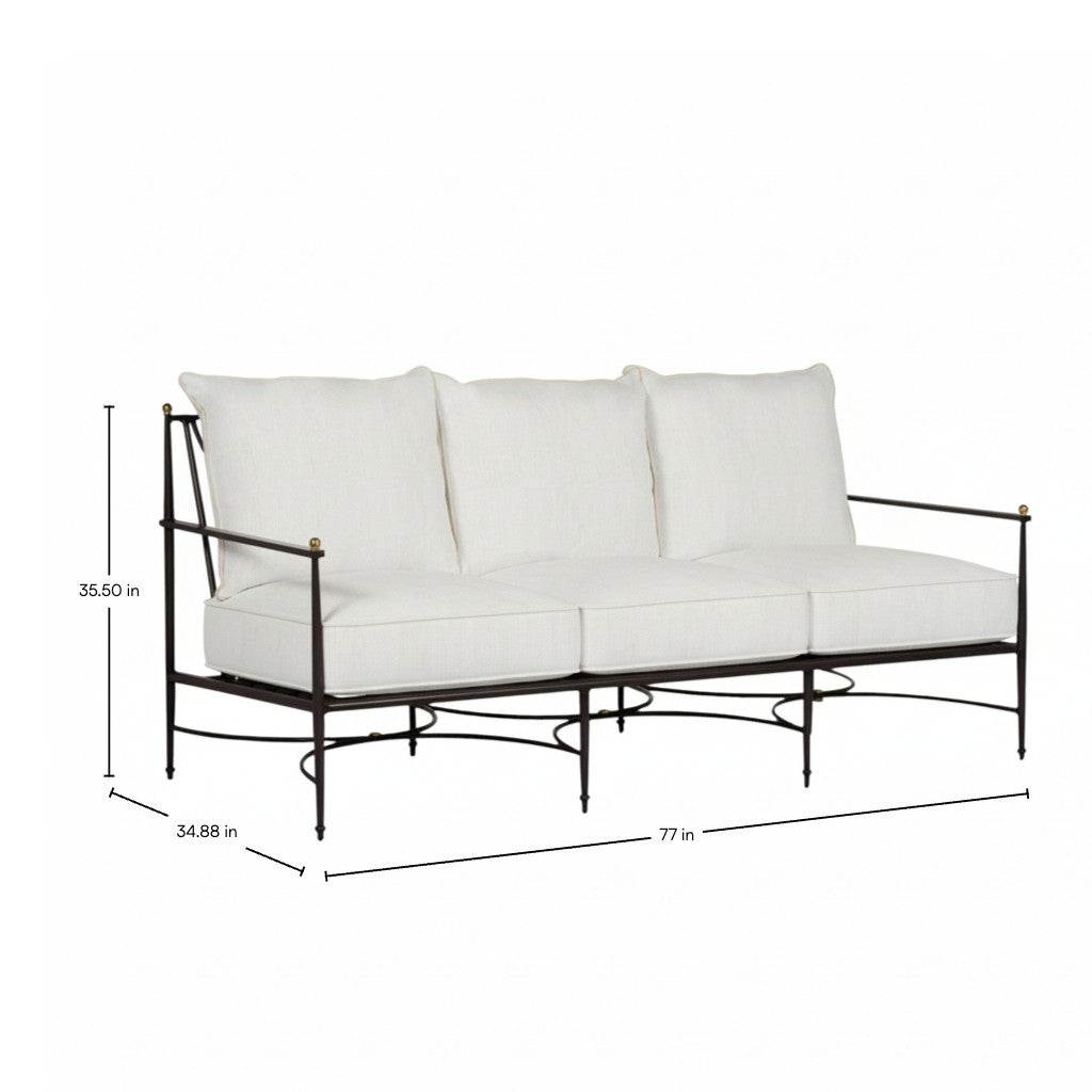 QS Roma Sofa, Slate Gray-Bali Pearl