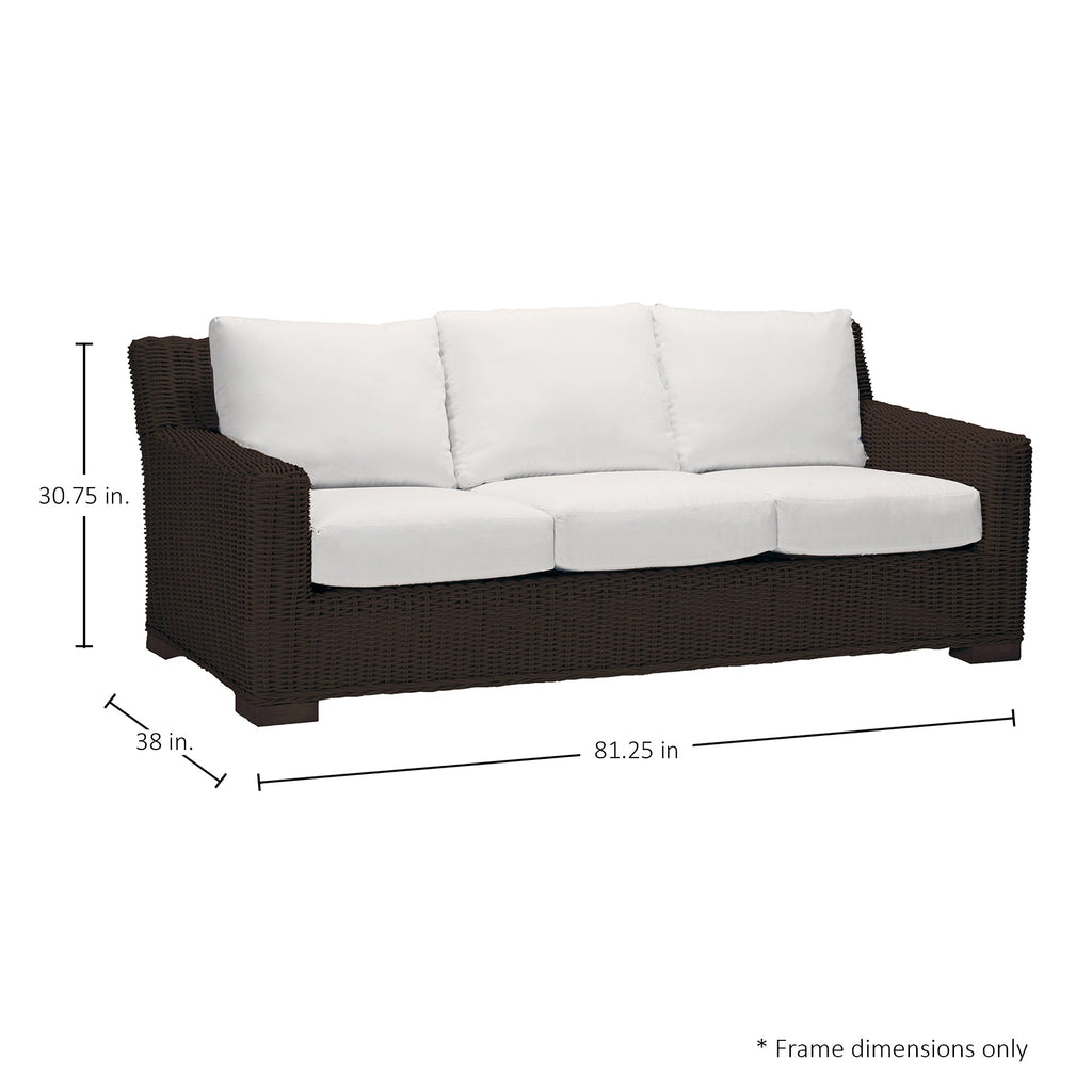 Rustic Resin Wicker Outdoor Sofa
