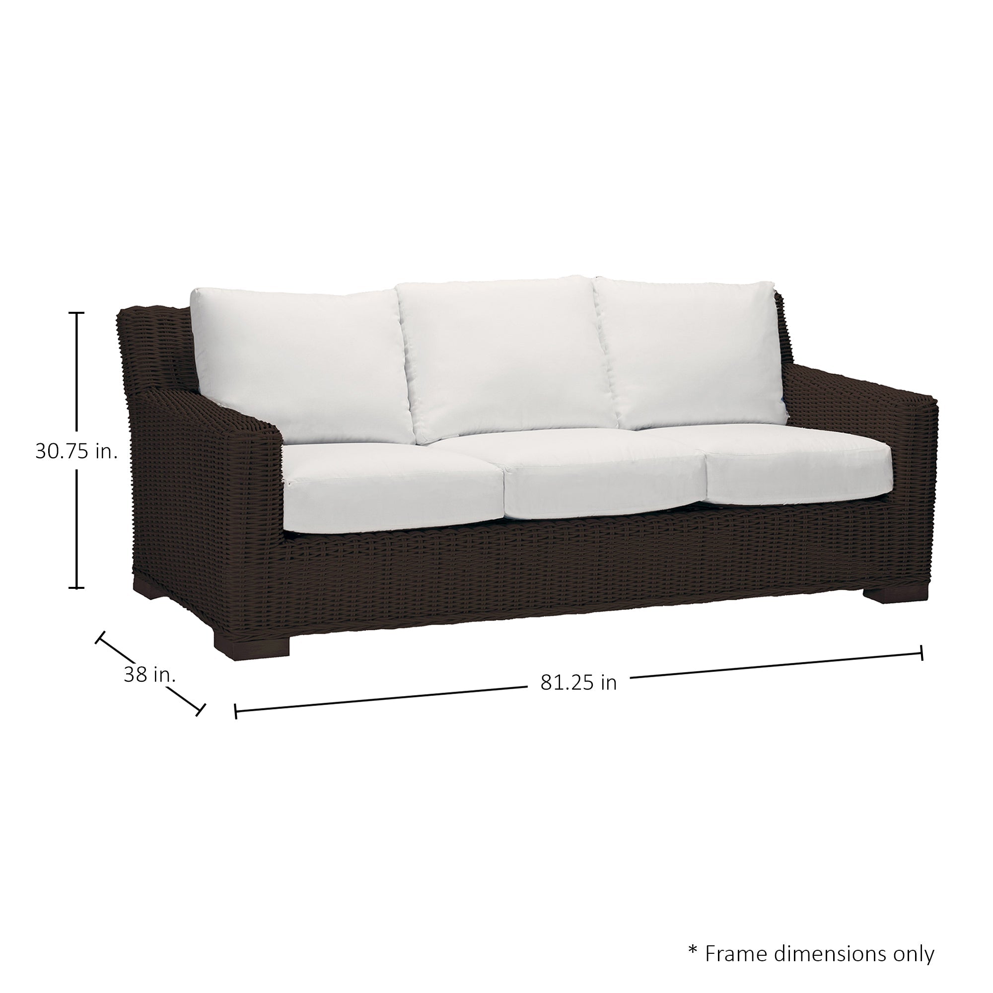 Rustic Resin Wicker Outdoor Sofa