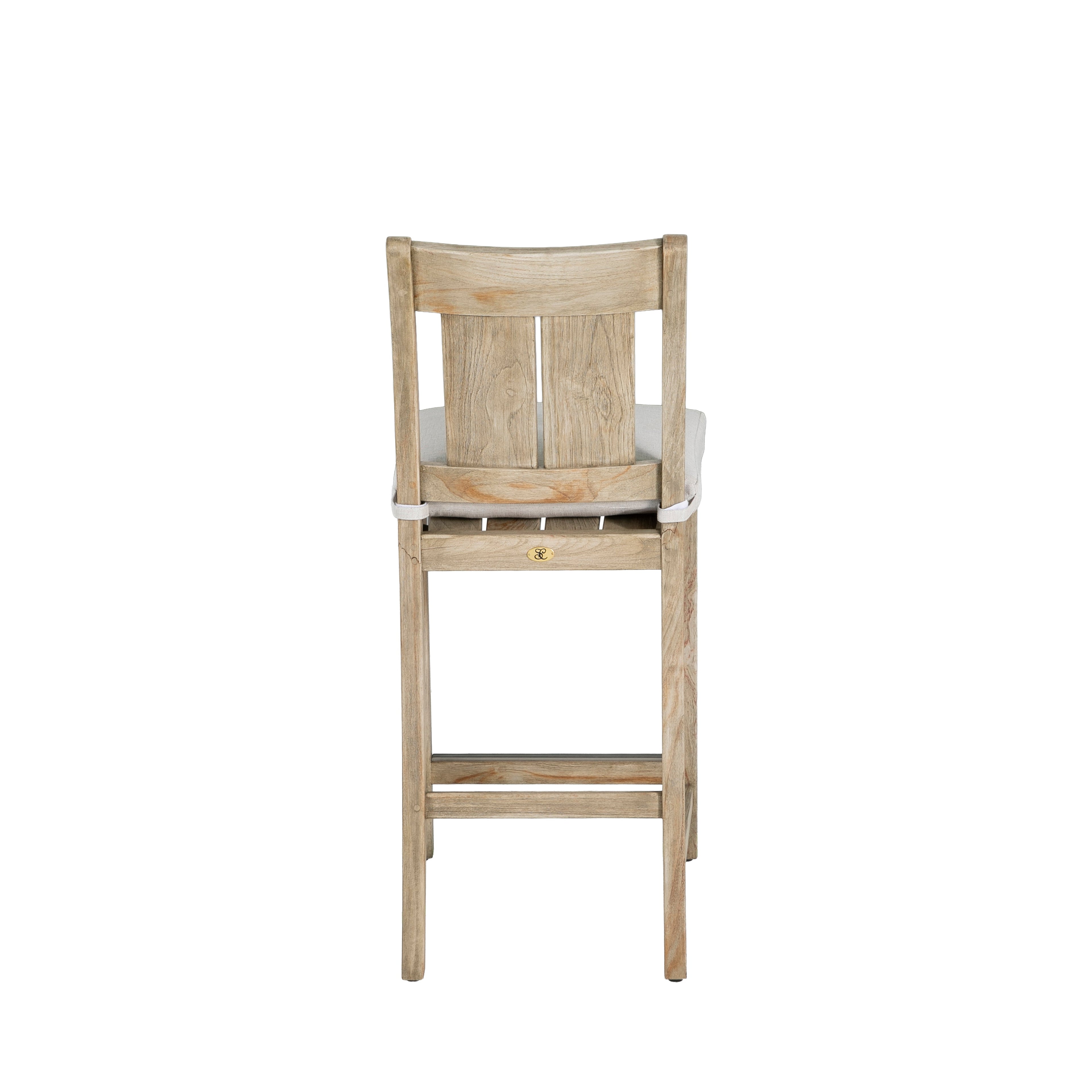 Croquet Teak Outdoor Transitional Counter Stool