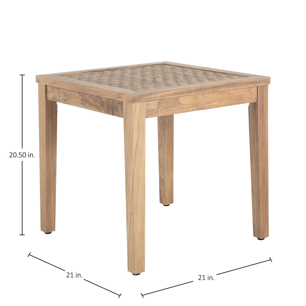 Savannah Teak 21" Square Outdoor End Table