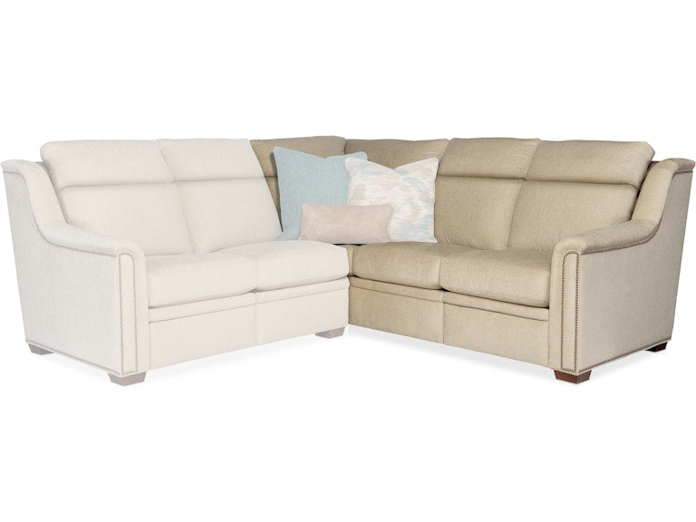 Bradington Young Raiden Right Side Facing Reclining Corner Return Sofa with Power Headrest - Two Piece Back 204-74-2
