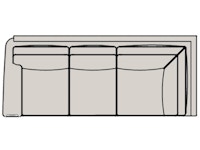 Bradington Young Sterling Left Arm Facing Corner Return Sofa 221-93