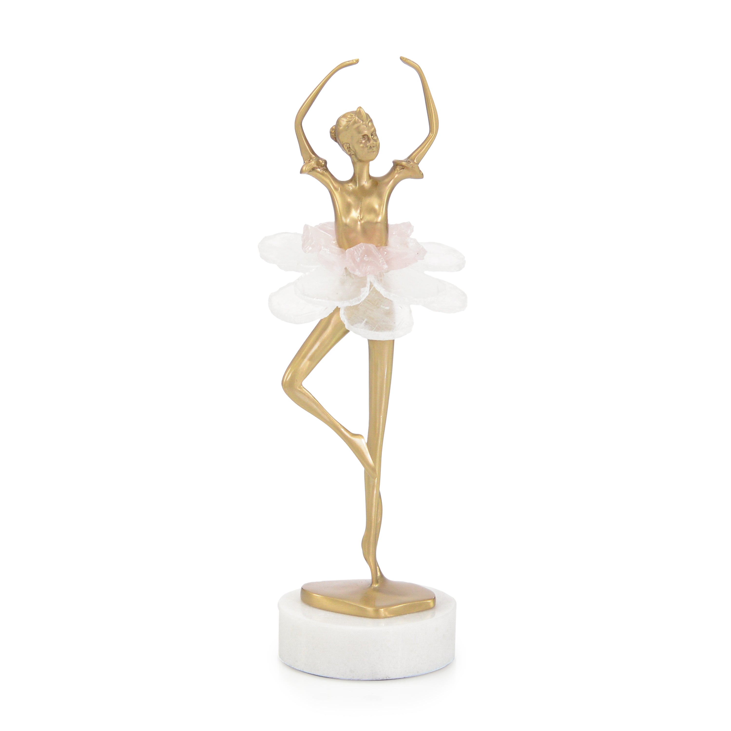 Selenite Ballet Sculpture on Marble Base II | John-Richard - JRA-14695