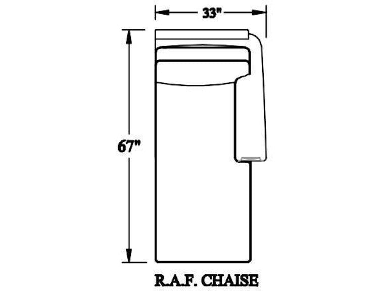 Bradington Young Hanley Right Arm Facing Chaise Lounge 223-42