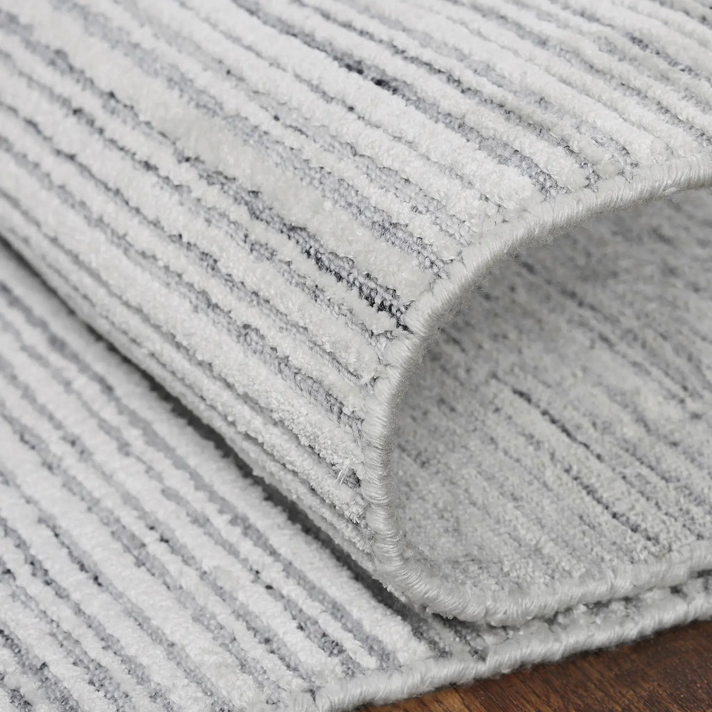 Contemporary Wool and Silkette Rug - Power Loom Bowery BW