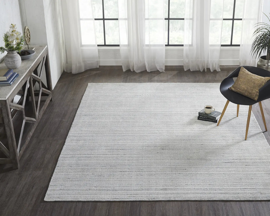 Contemporary Wool and Silkette Rug - Power Loom Bowery BW